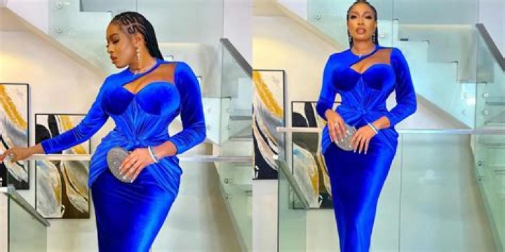 
Actress Chika Ike Stir Reactions As She Shows Off Her Beauty In All-Blue Outfit 