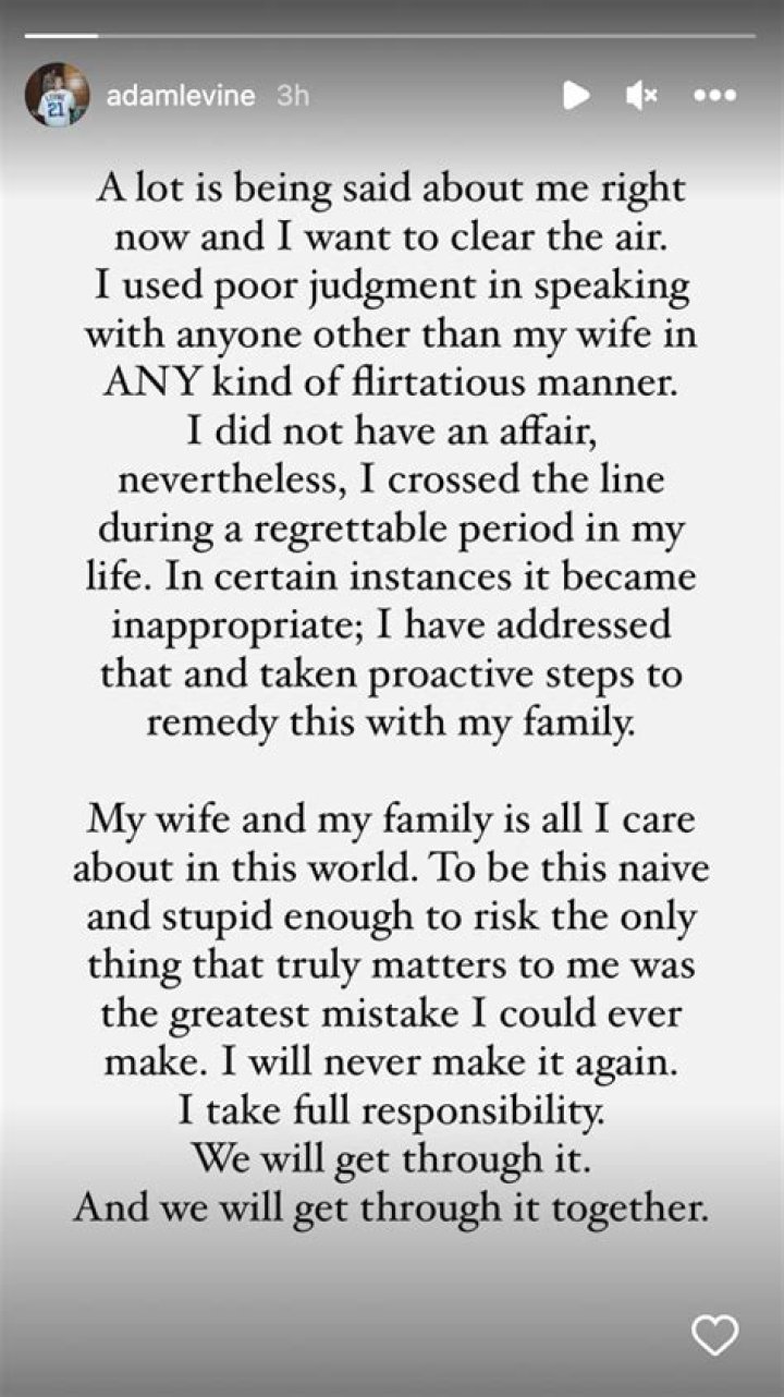 
Adam Levine Steps Out With His Wife Amid Cheating Allegations 