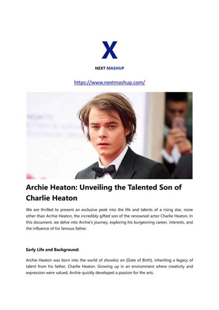 Archie Heaton Mother Akiko Matsuura Had A Huge Age Difference With Charlie Heaton