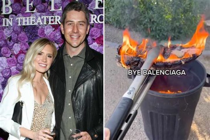 
Arie Luyendyk Jr. and Wife Lauren Burnham Set Their Balenciaga Sneakers on Fire Amid Brand’s Controversy 