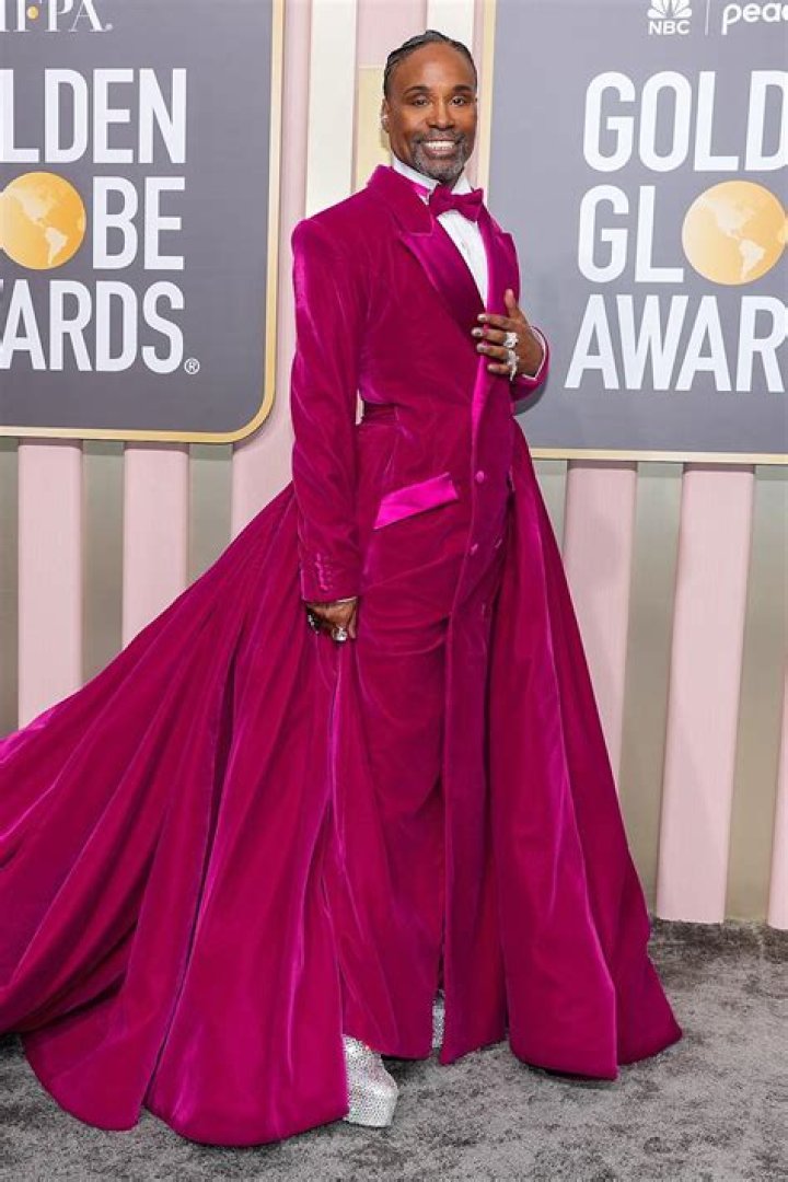 
Billy Porter Honors His Game-Changing Tuxedo Gown at the 2023 Golden Globes — This Time in Fuchsia! 