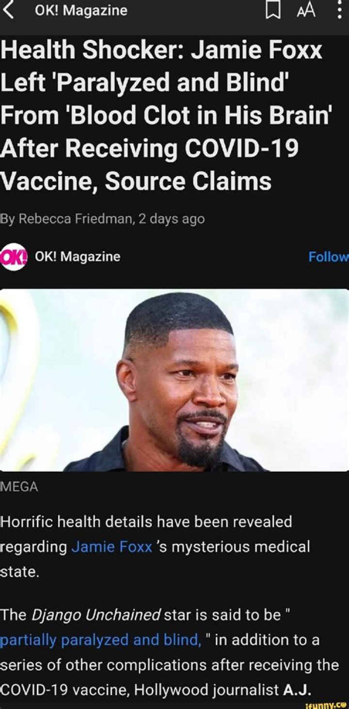 
Did Jamie Foxx get blood clot in brain, left blind, paralyzed due to Covid vaccine? Rumor goes viral on social media 