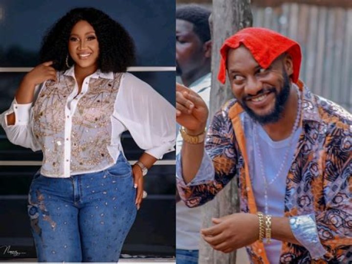 
Judy Austin hypes self as Yul Edochie returns to her in Enugu 