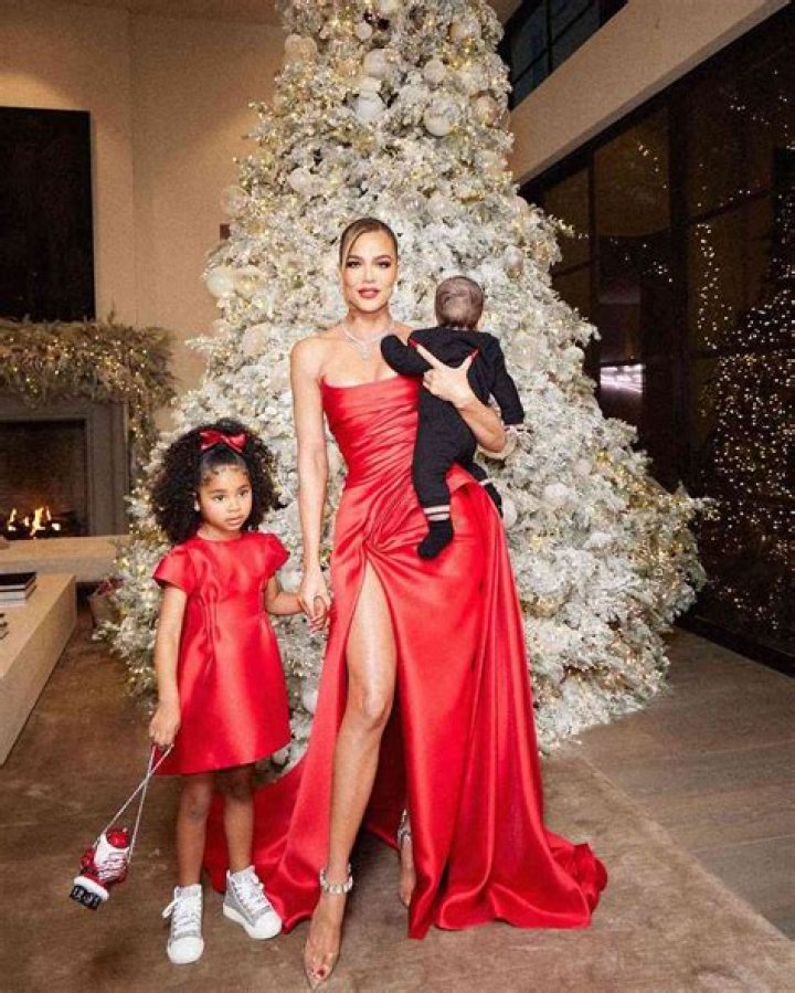 
Khloé Kardashian Gives Rare Glimpse at Baby Boy in Christmas Photos with Daughter True 