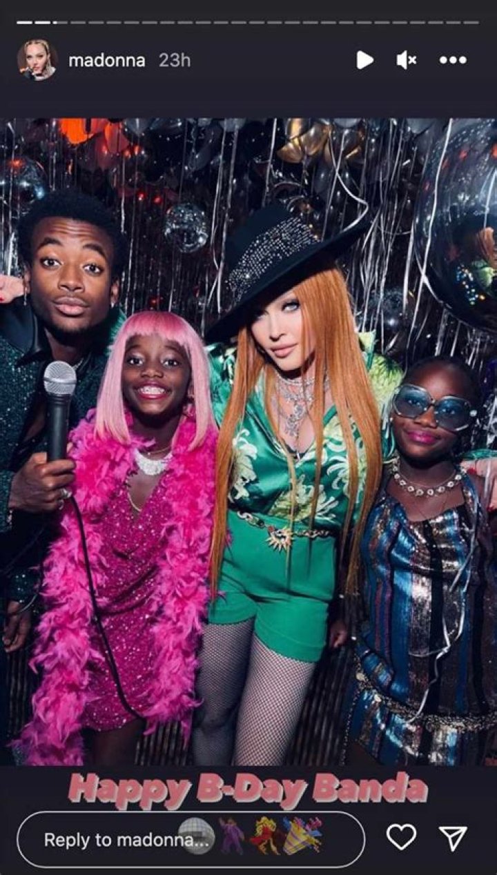 
Madonna and Twin Daughters Celebrate Son David Banda’s 17th Birthday with Disco Bash: Photos 