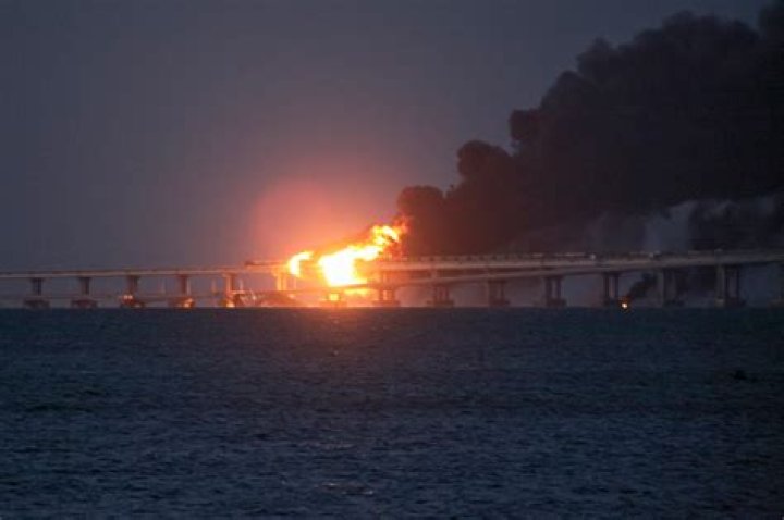 
Massive fireball that destroyed part of Russia-Crimea bridge seen in wild video 