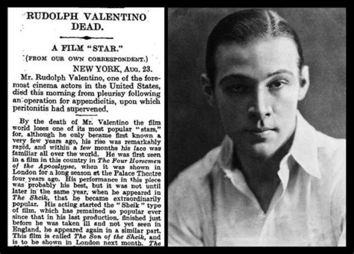 
Rudolph Valentino Obituary, What was Rudolph Valentino Cause of Death? 