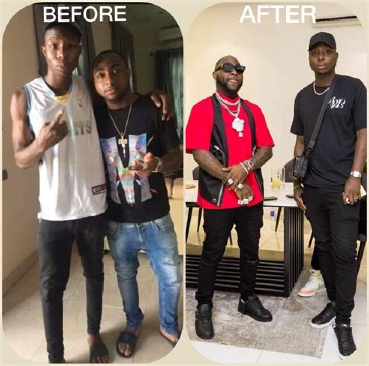 
“Tell Me Why God Won’t Bless Him” – Davido’s Aide Shares Photos Of His Transformation Years After Meeting Davido 