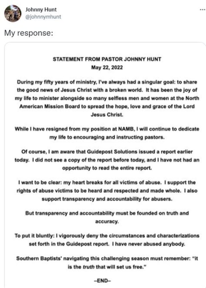 
Who Is Pastor Johnny Hunt? Sexual Assault Allegations As Per Guidepost Report Revealed By The Southern Baptist Convention 