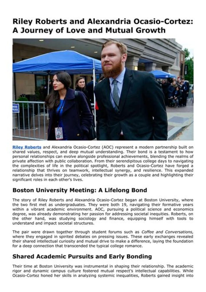 
Who Is Riley Roberts? Meet Alexandria Ocasio-Cortez’s Husband To Be And Family 